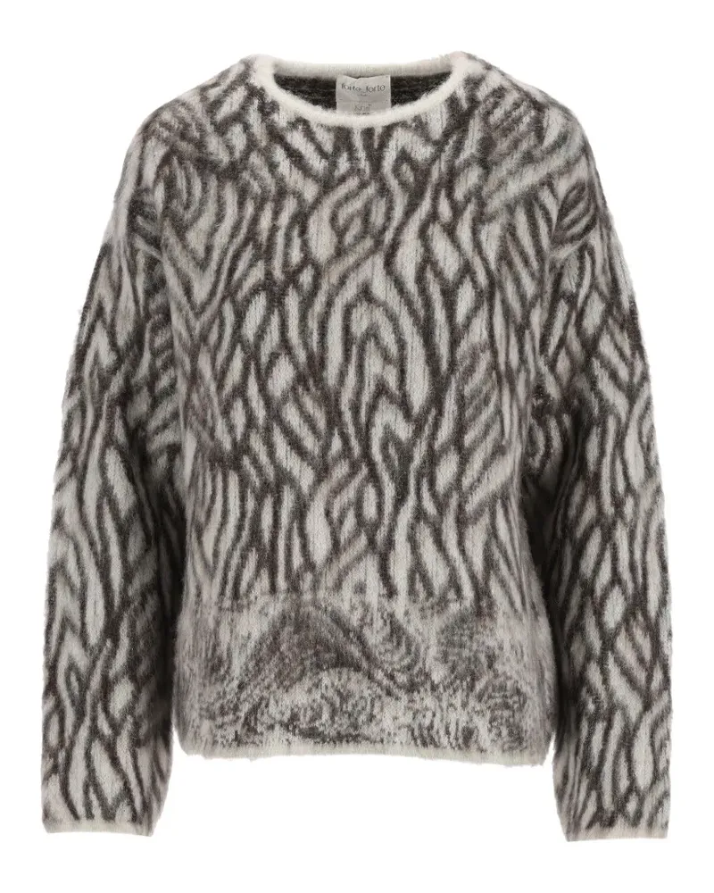 forte_forte Plumes de Heron jacquard-knit sweater - Nude Nude