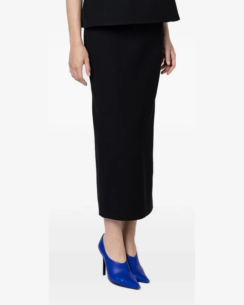 Roksanda Ilincic Amel contrast-panel mid-length skirt - Schwarz Schwarz