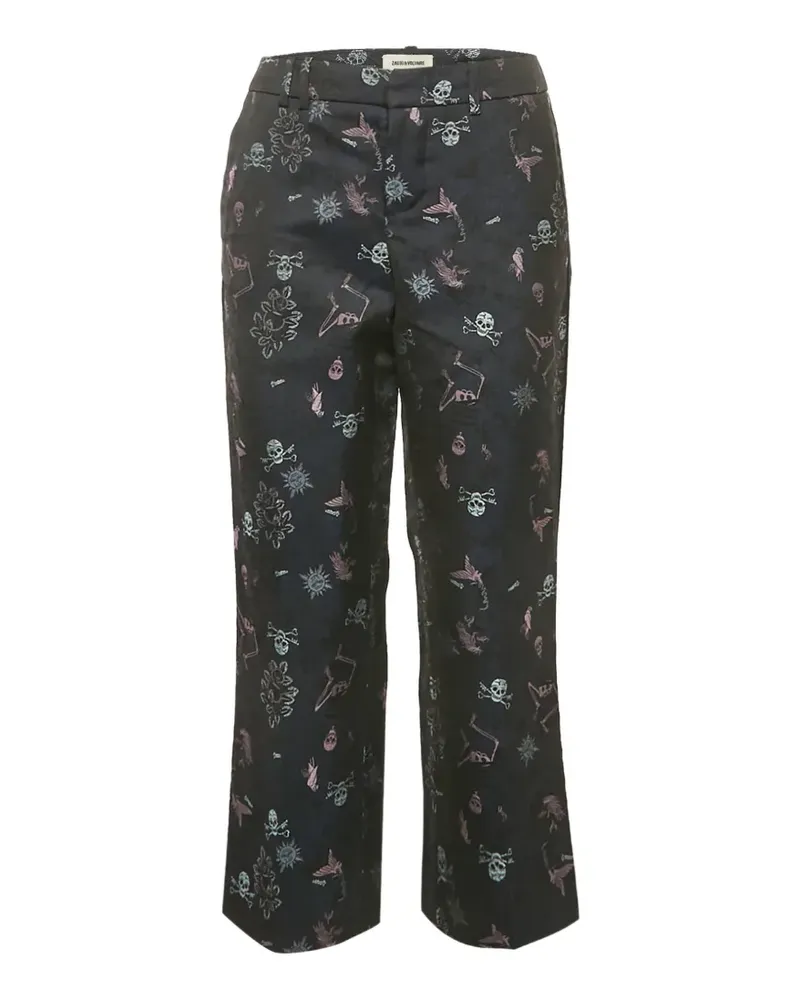 Zadig & Voltaire Tattoo Posh Jacquard-Hose - Blau Blau
