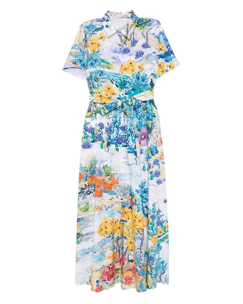 Mary Katrantzou Kleid mit Blumen-Print - Weiß Weiß