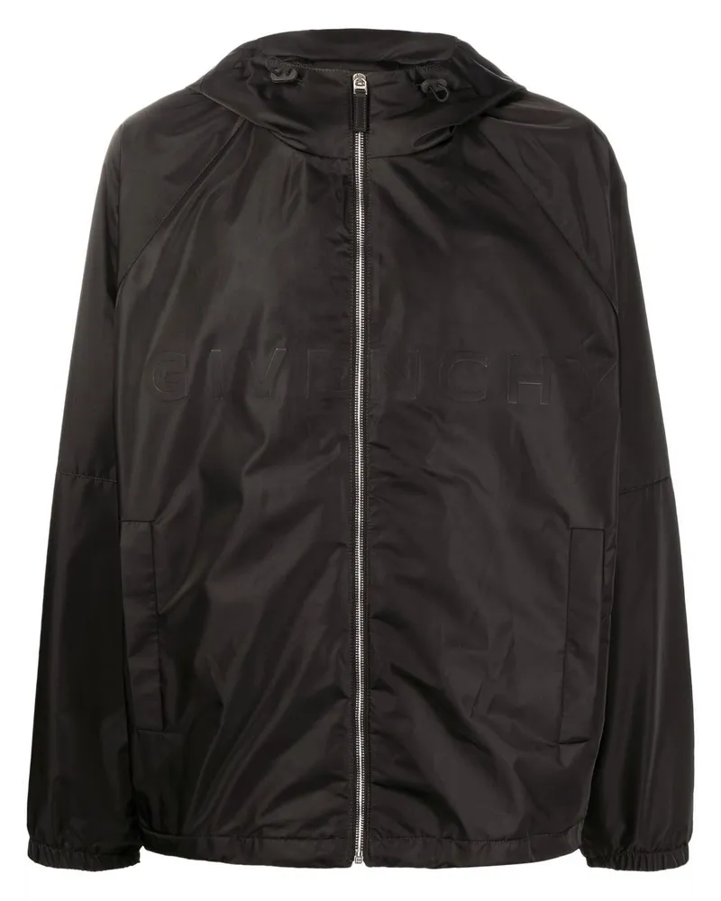 Givenchy Kapuzenjacke mit Logo - Schwarz Schwarz