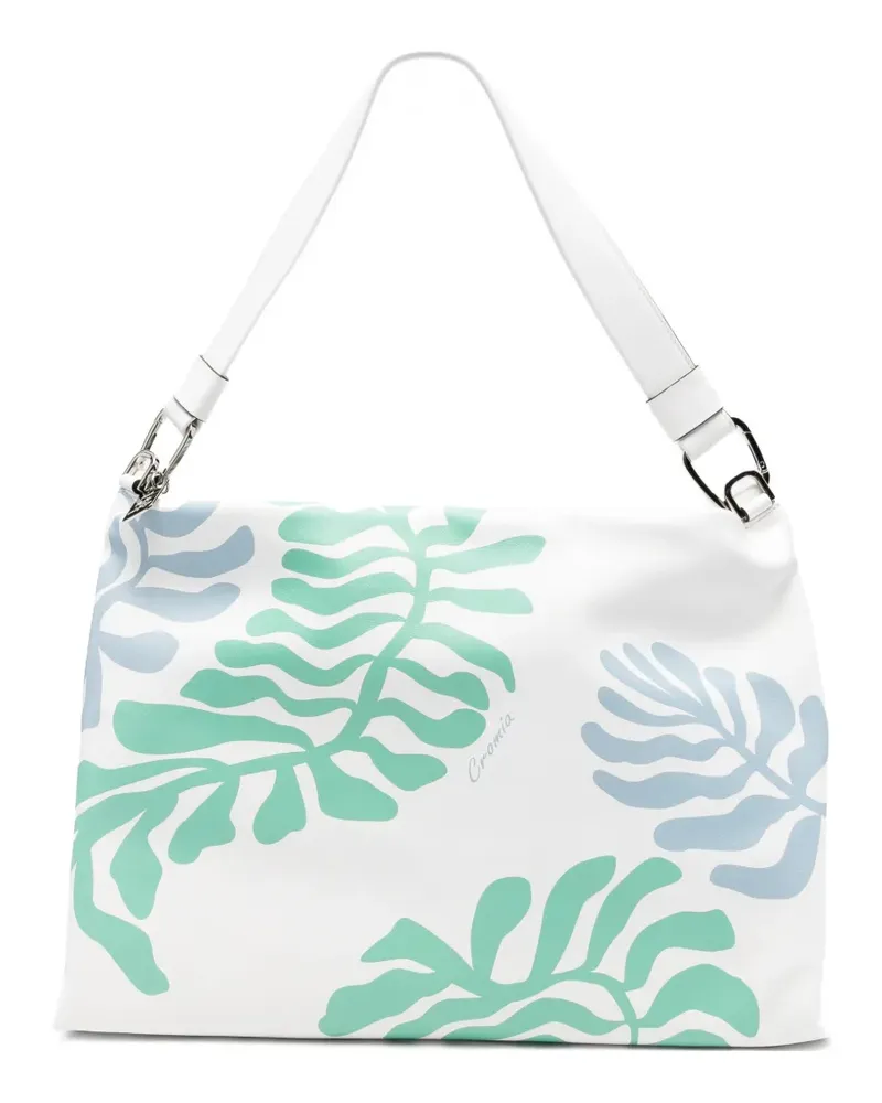 Cromia Noa leaf-print tote bag - Weiß Weiß