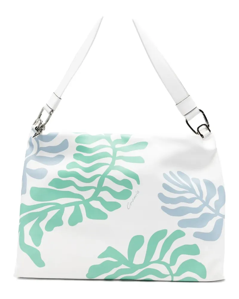 Cromia Noa leaf-print tote bag - Weiß Weiß