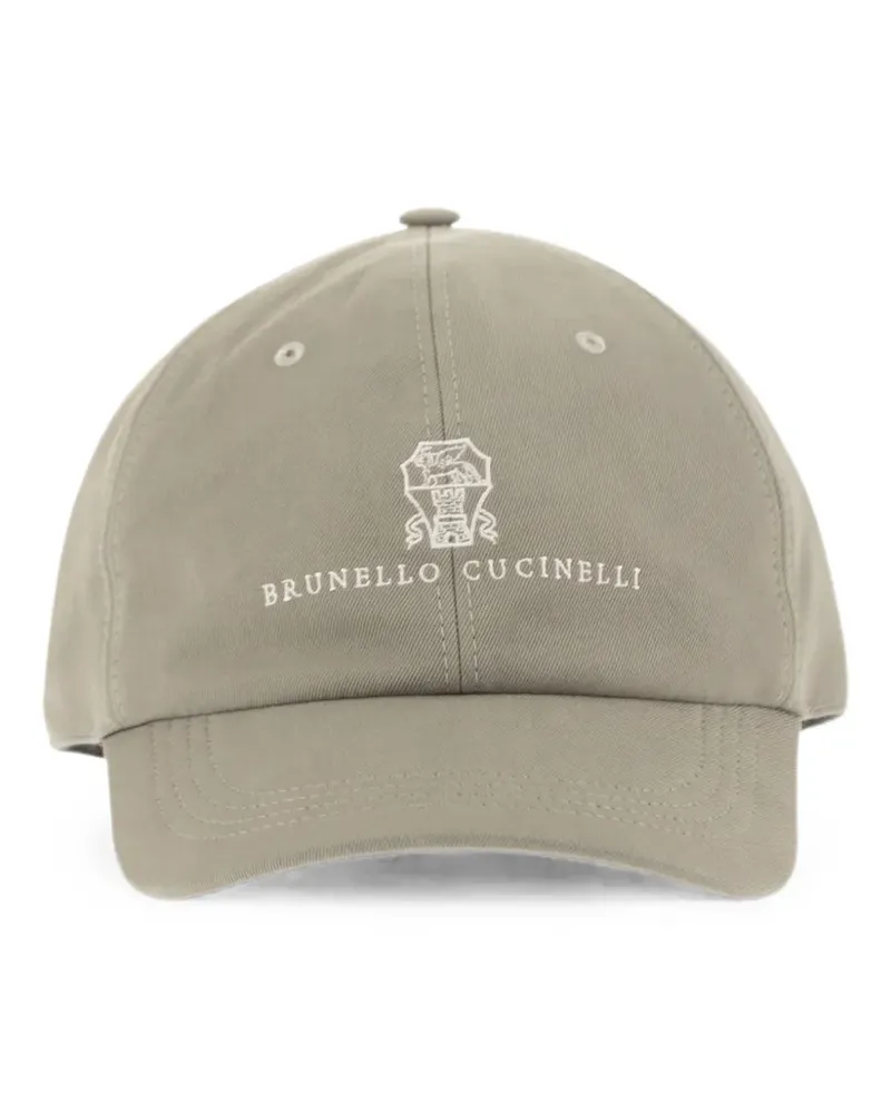 Brunello Cucinelli embroidered logo baseball cap - Grau Grau