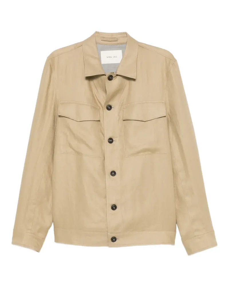 Luigi Bianchi Mantova flap-pocket jacket - Nude Nude
