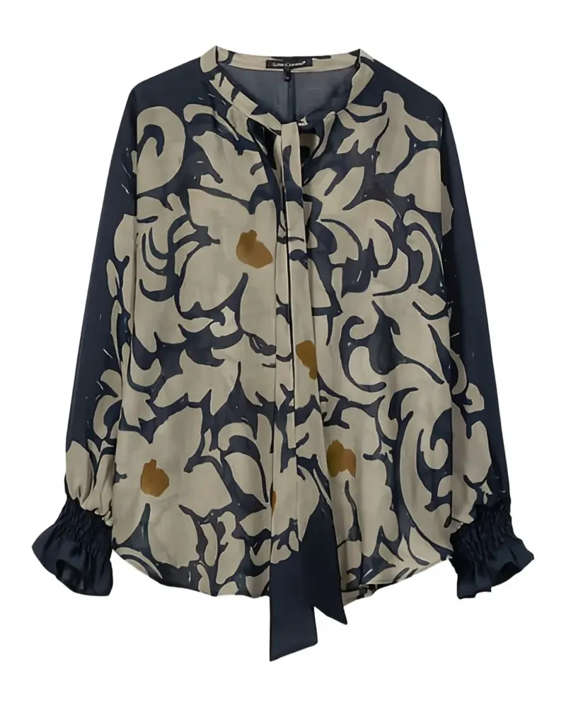 Luisa Cerano floral-print blouse - Blau Blau
