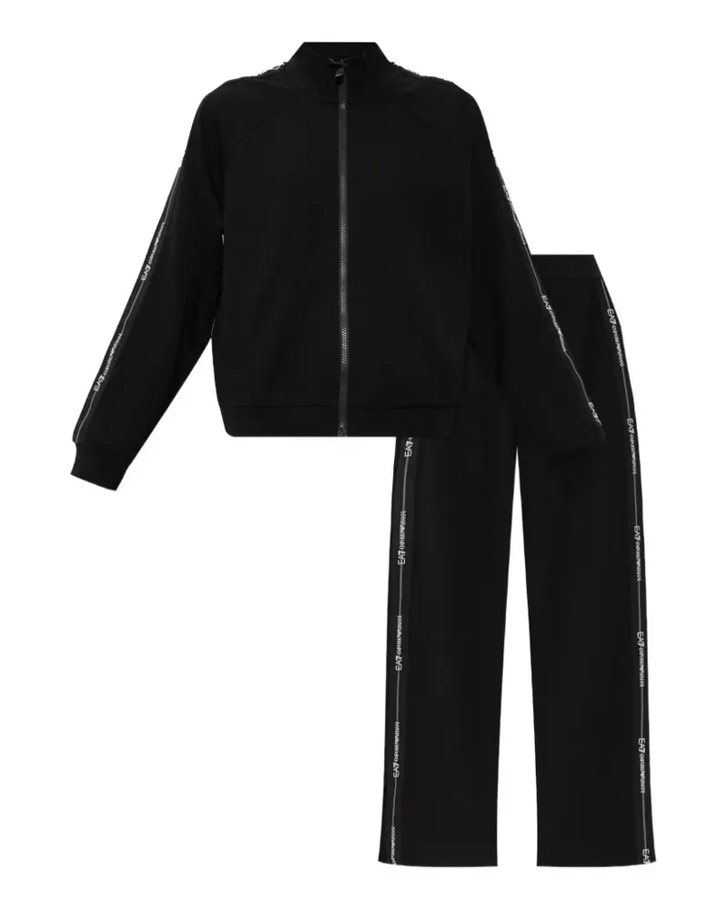 EA7 logo tracksuit - Schwarz Schwarz
