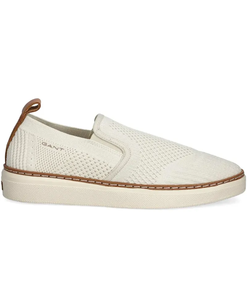 Gant Slip-On-Sneakers in Strickoptik - Weiß Weiß