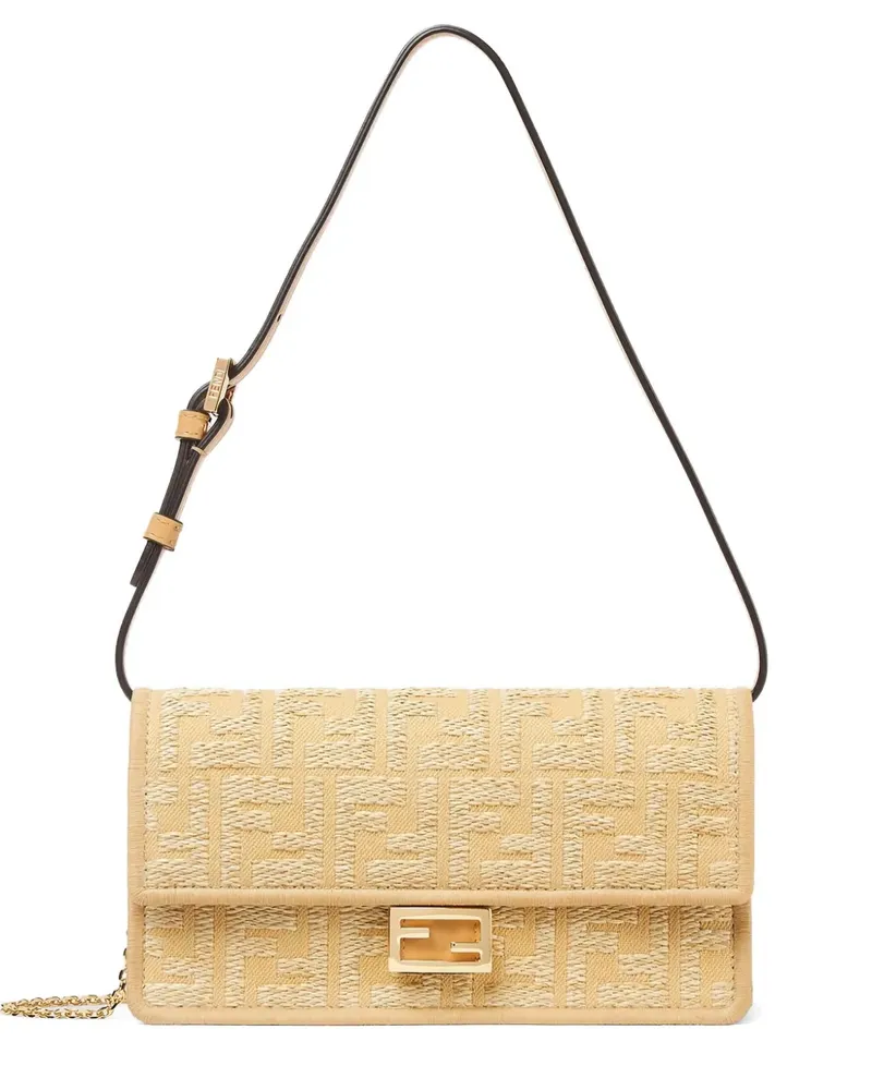Fendi Clutch mit FF - Nude Nude