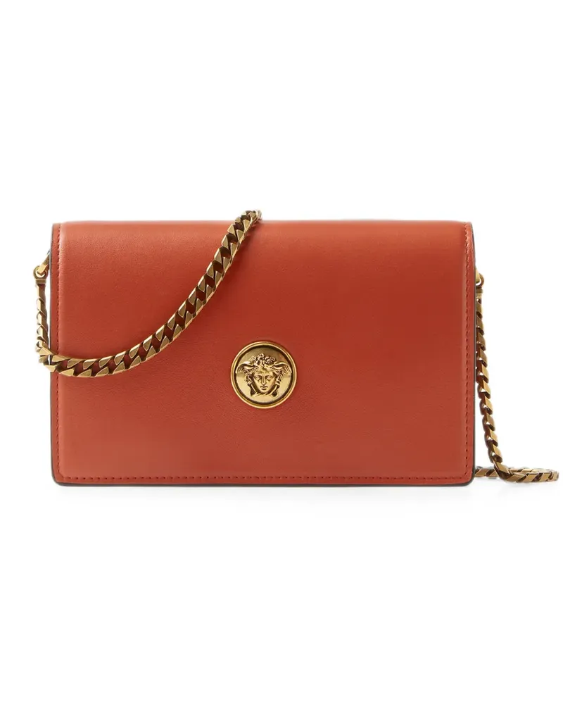 Versace Mini Emblème Tasche aus Nappaleder - Braun Braun