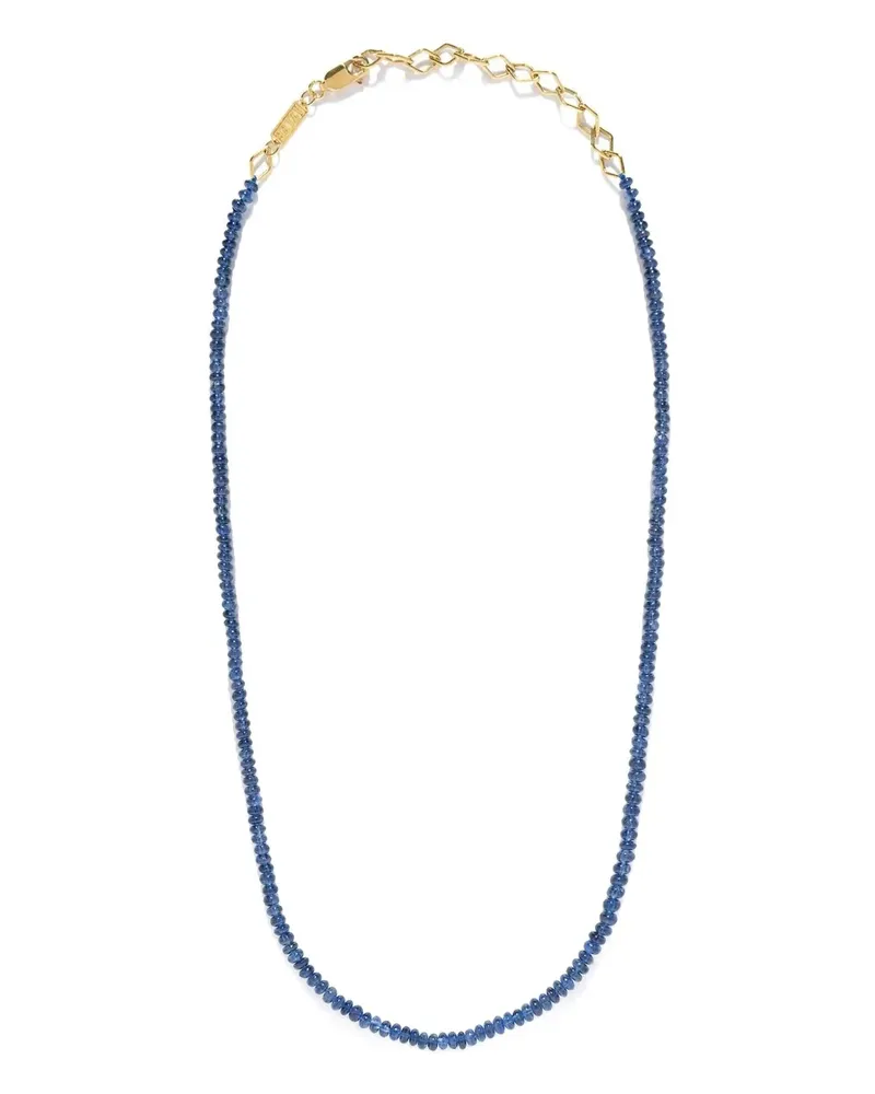 AZLEE 18kt Gelbgoldhalskette mit Saphiren Gold