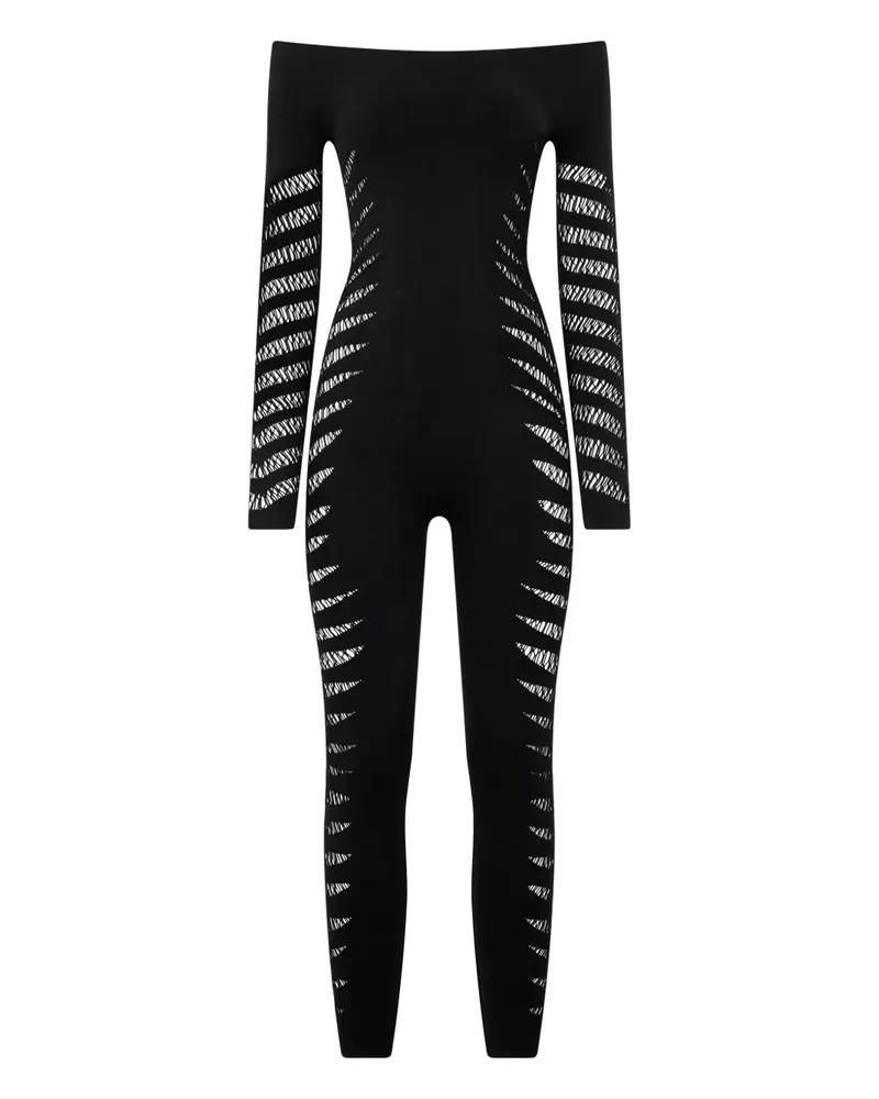 Roberto Cavalli Jumpsuit im Distressed-Look - Schwarz Schwarz