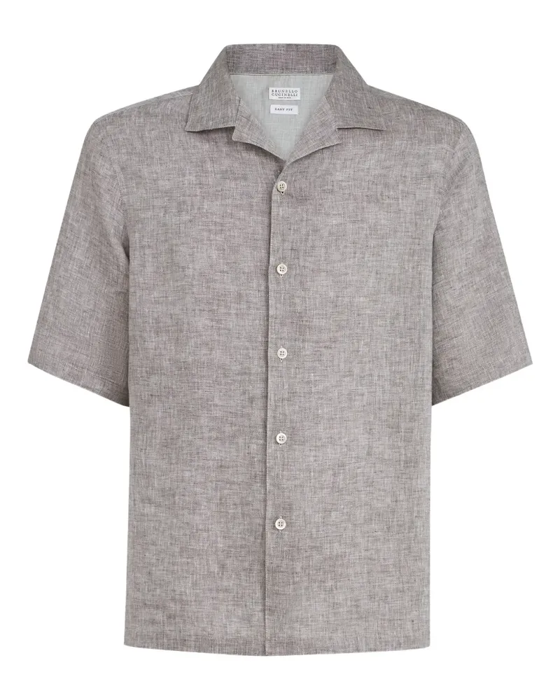 Brunello Cucinelli Hemd mit Reverskragen - Grau Grau