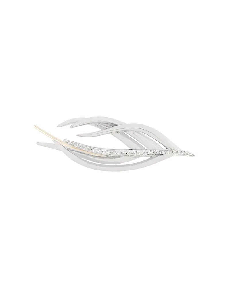 Shaun Leane White Feather' Diamantohrringe - Metallic Metallic