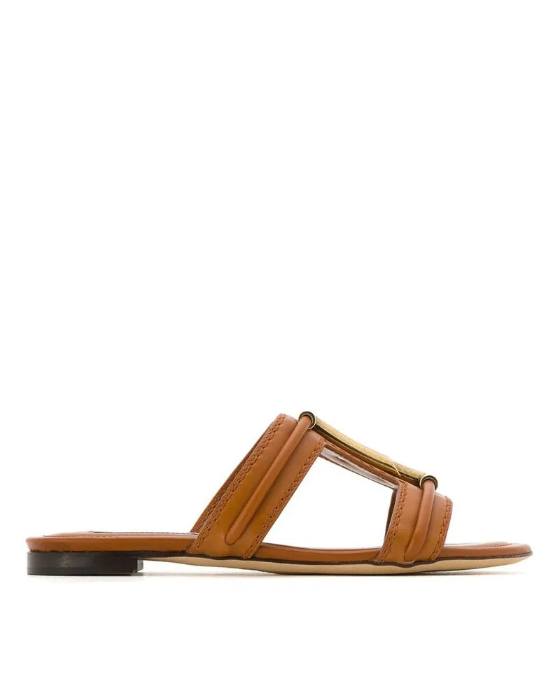 TOD'S CUOIO LEGG. 37B SANDALO DOPPIA T - Braun Braun