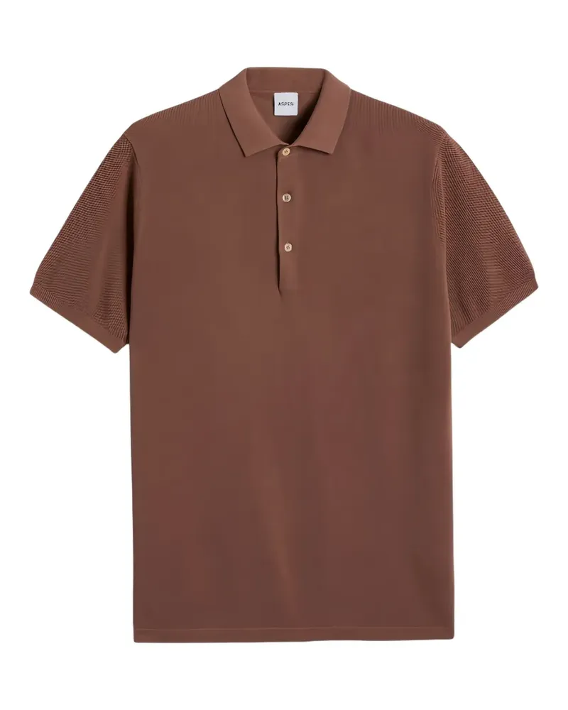 ASPESI Poloshirt mit Knopfleiste - Braun Braun