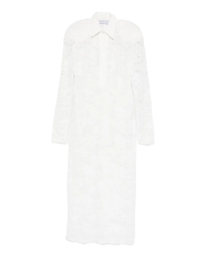 Rowen Rose lace-overlay midi dress - Weiß Weiß