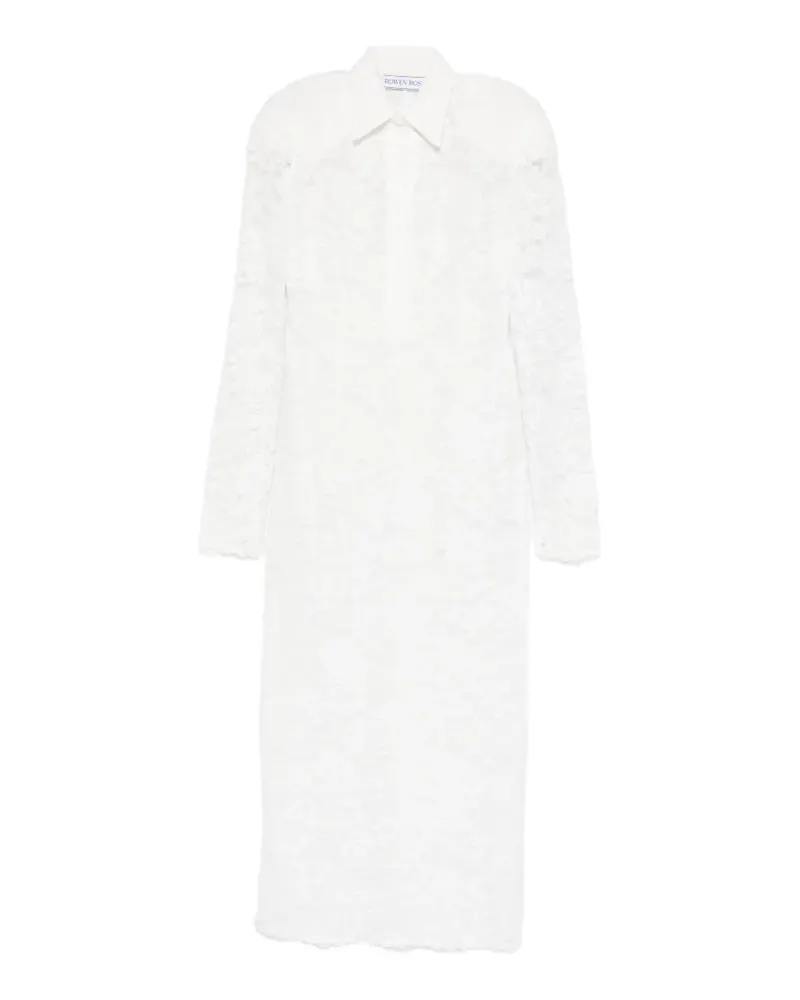 Rowen Rose lace-overlay midi dress - Weiß Weiß