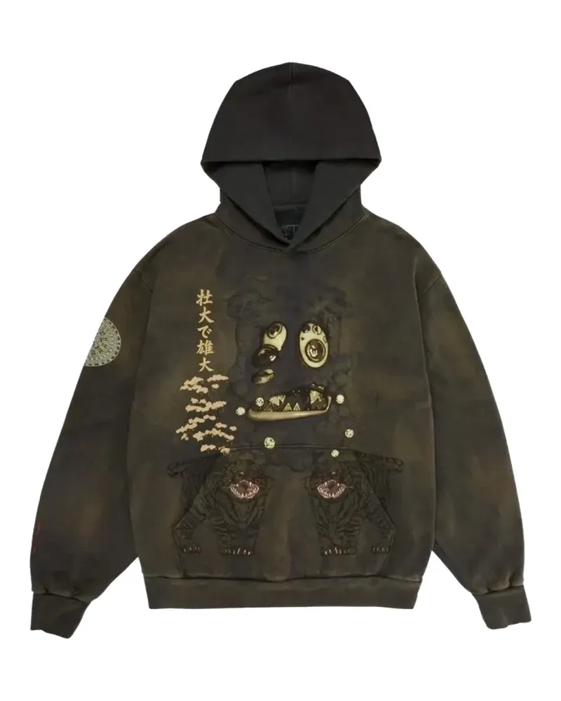 Travis Scott x Takashi Murakami Hoodie mit grafischem Print - Braun Braun