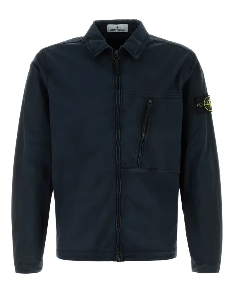Stone Island Hemdjacke mit Reißverschluss - Blau Blau