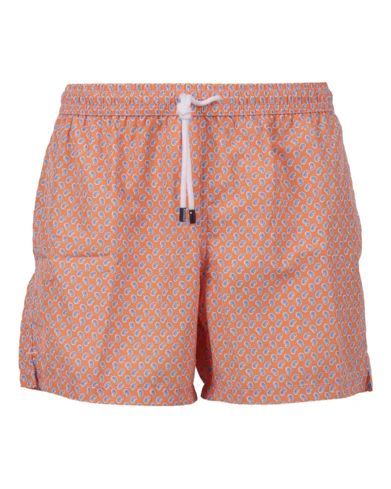 Fedeli Badeshorts mit Paisleymuster - Orange Orange