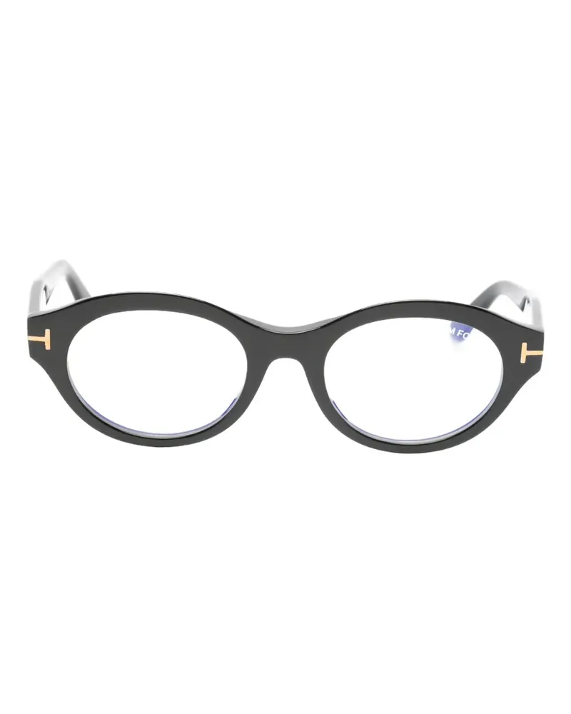 Tom Ford Brille mit rundem Gestell - Schwarz Schwarz