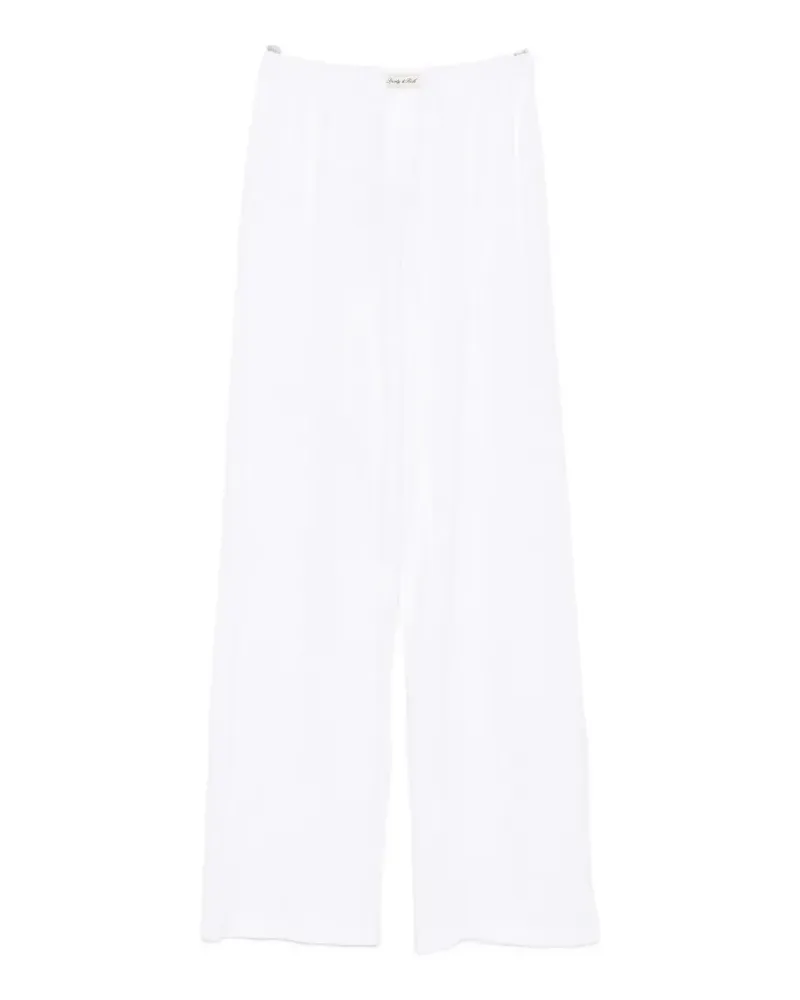 SPORTY & RICH pointelle-knit trousers - Weiß Weiß