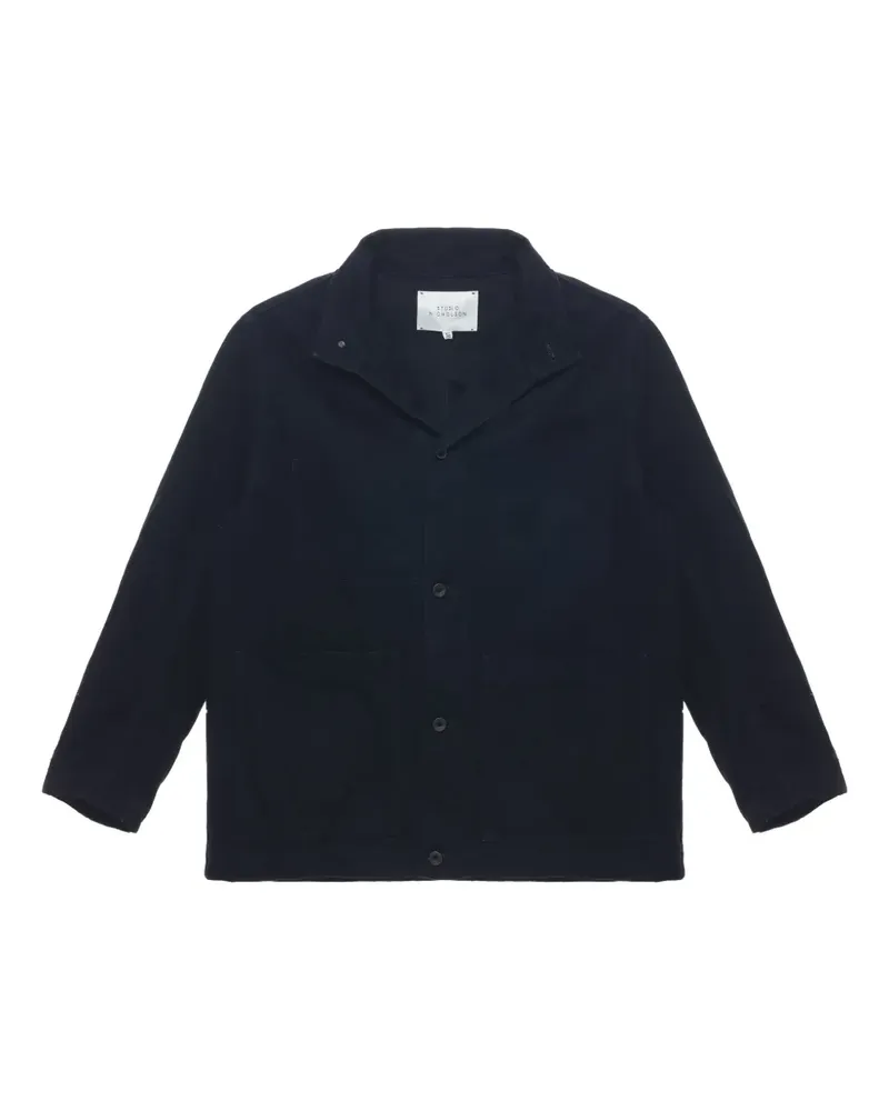 Studio Nicholson Klassische Hemdjacke - Schwarz Schwarz