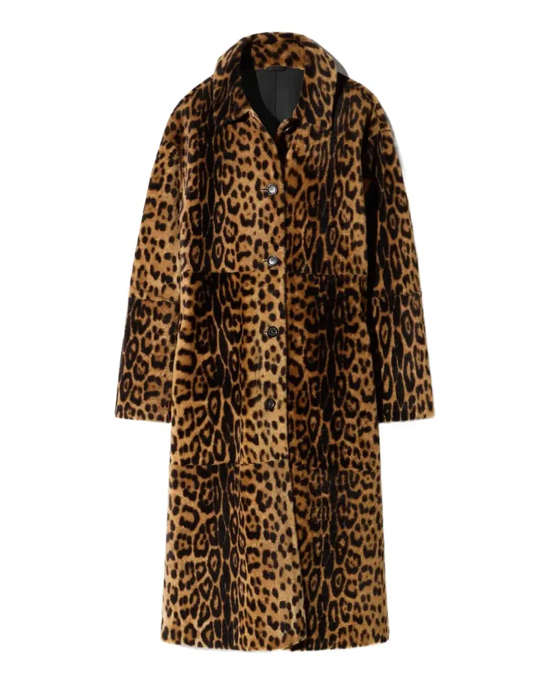 Nili Lotan Shearling-Mantel mit Leopardenprint - Braun Braun