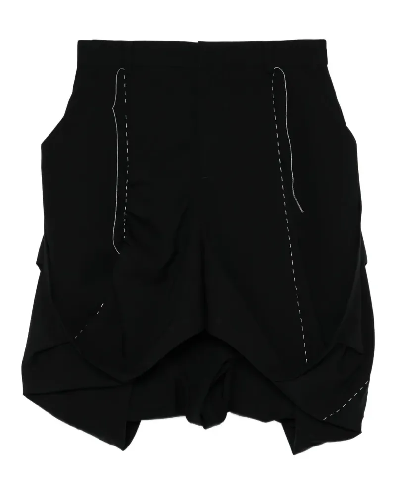 Sacai contrast-stitch balloon skirt - Schwarz Schwarz