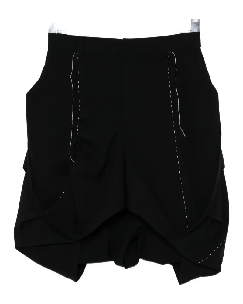 Sacai contrast-stitch balloon skirt - Schwarz Schwarz