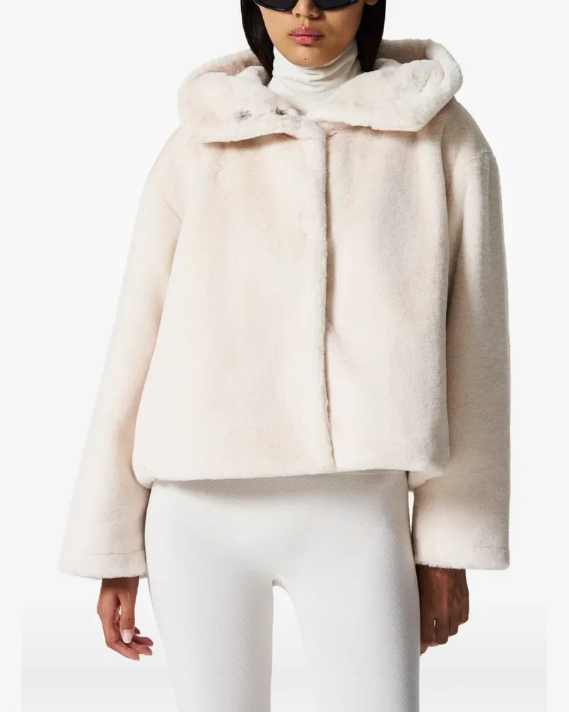 Perfect Moment Hoodie aus Faux Fur - Nude Nude