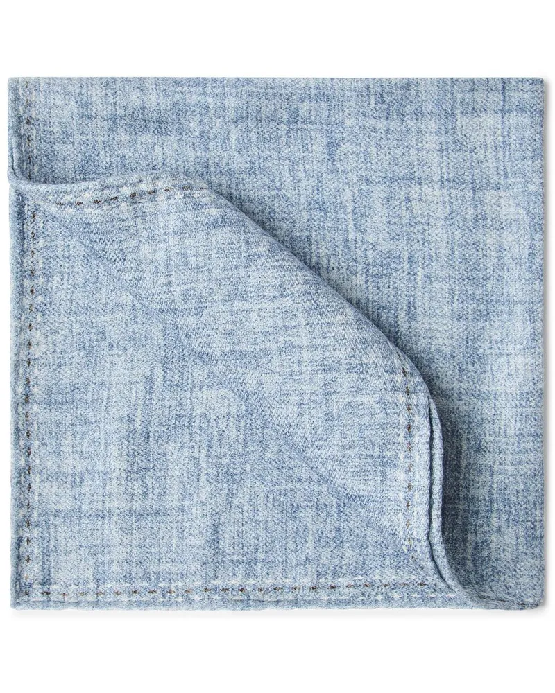Brunello Cucinelli Einstecktuch aus Seide - Blau Blau