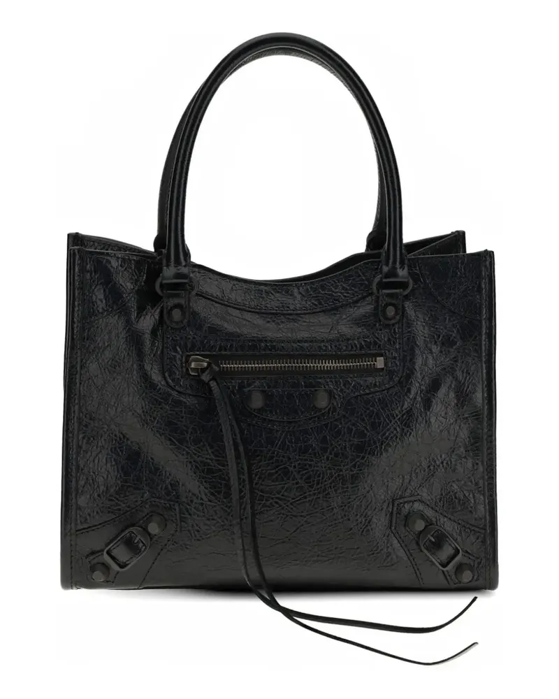 Balenciaga mini Le City lambskin tote bag - Schwarz Schwarz