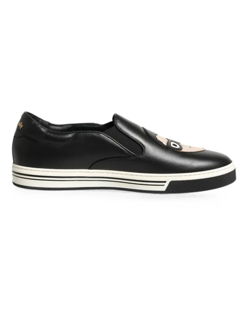 Dolce & Gabbana Klassische Slip-On-Sneakers - Schwarz Schwarz