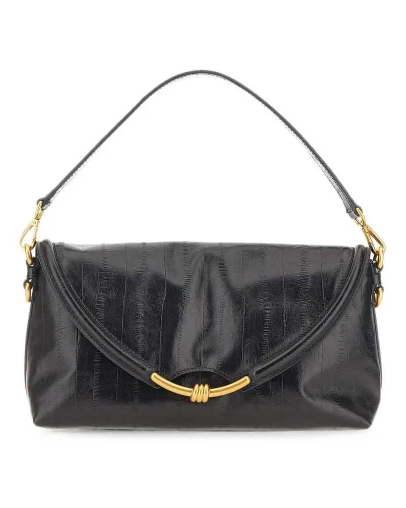 Gianni Chiarini Bea striped-effect shoulder bag - Schwarz Schwarz