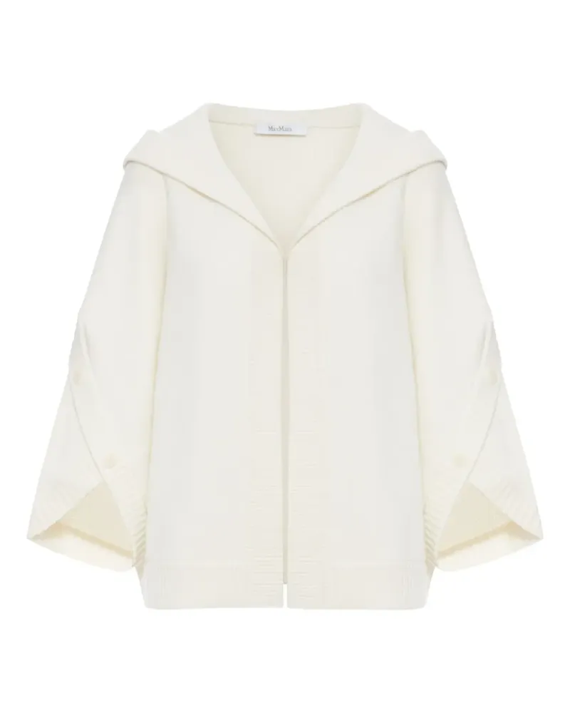 Max Mara Cardigan mit Kapuze - Weiß Weiß