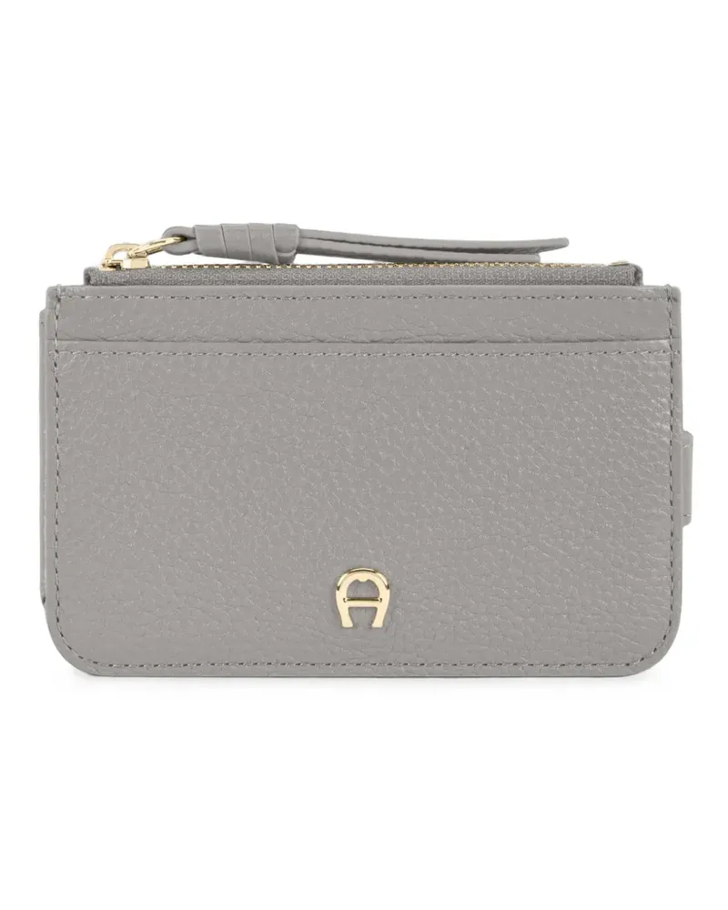 Aigner Paola Kartenetui mit Logo - Grau Grau