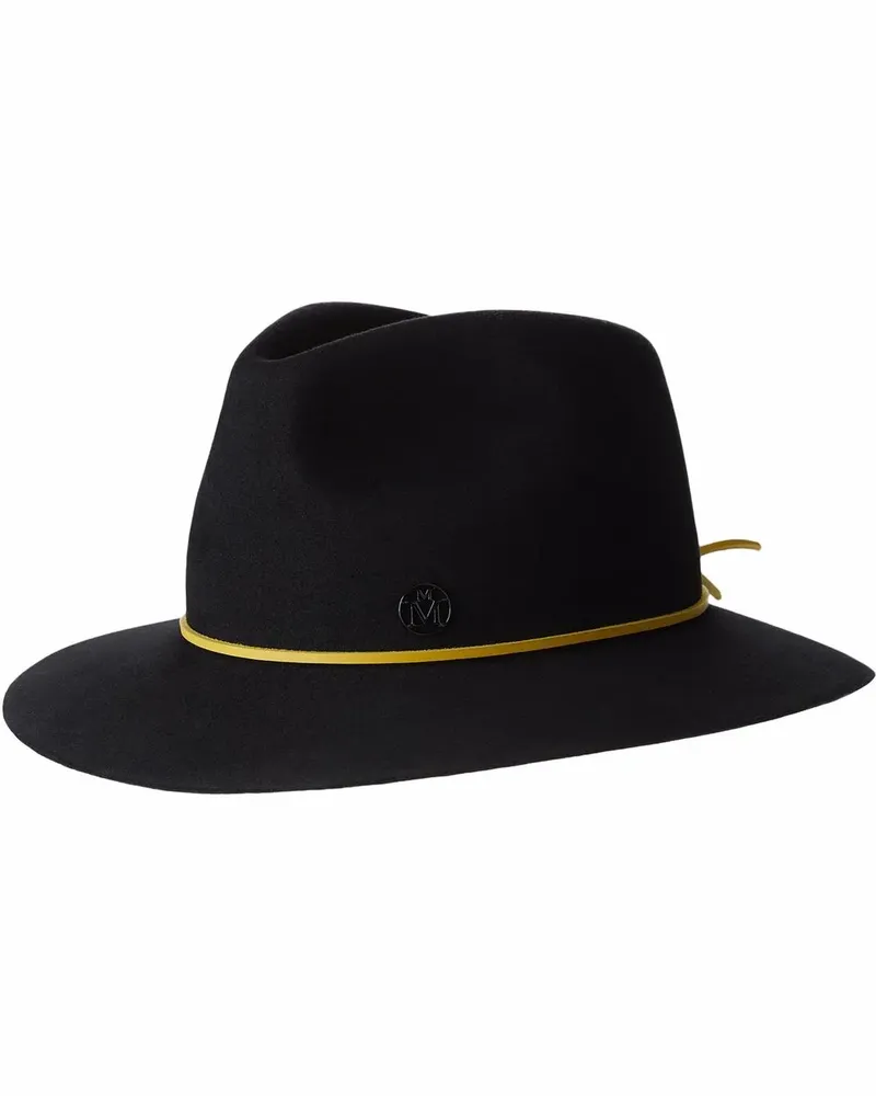 Maison Michel Rico Fedora - Schwarz Schwarz