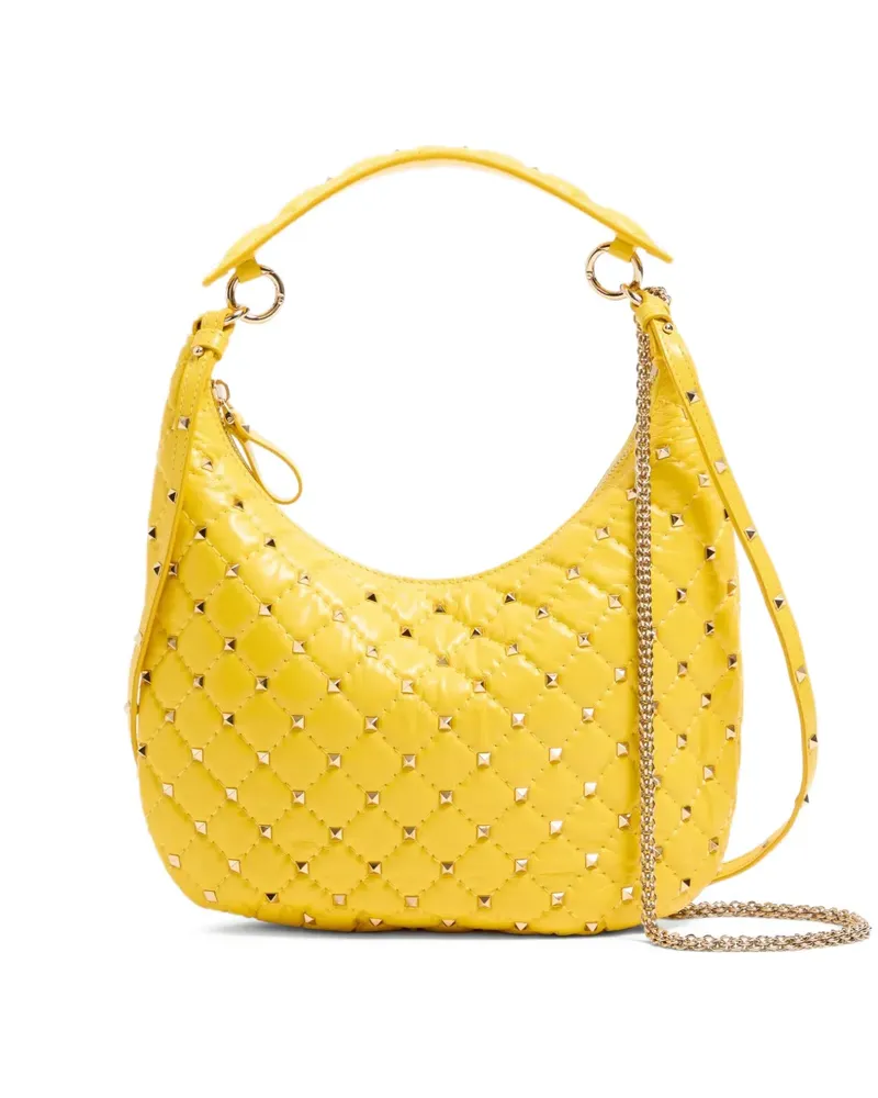 Valentino Garavani Rockstud Spike Schultertasche aus Kalbsleder - Gelb Gelb