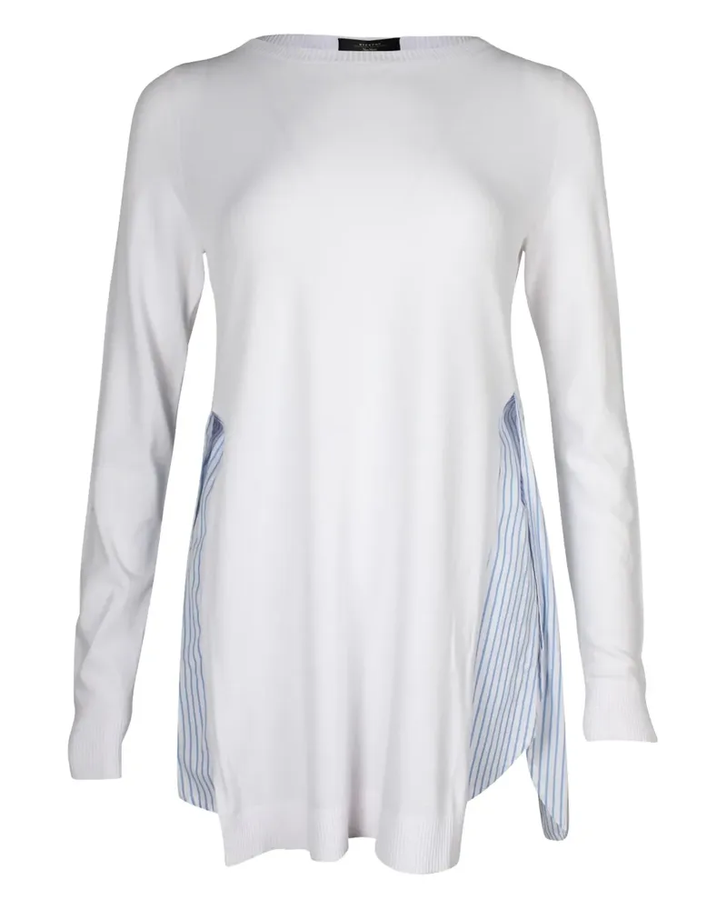 Max Mara Gestreifter Pullover - Weiß Weiß