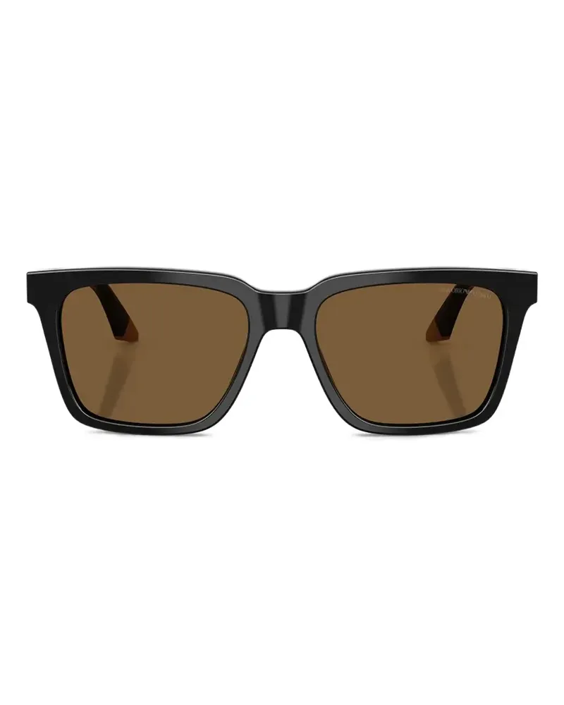 Emporio Armani rectangle-frame sunglasses - Schwarz Schwarz