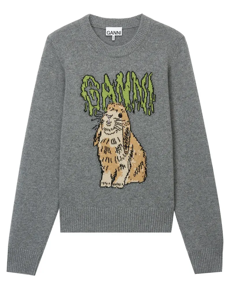 Ganni Bunny Pullover - Grau Grau