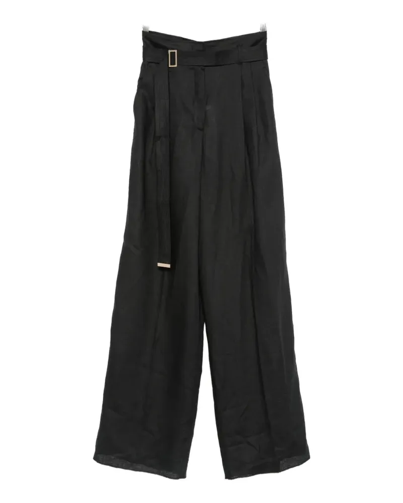 Max Mara Materia belted palazzo pants - Schwarz Schwarz