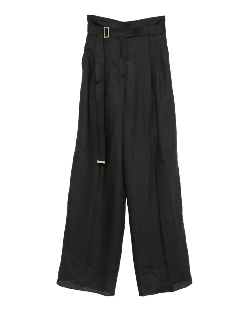 Max Mara Materia belted palazzo pants - Schwarz Schwarz