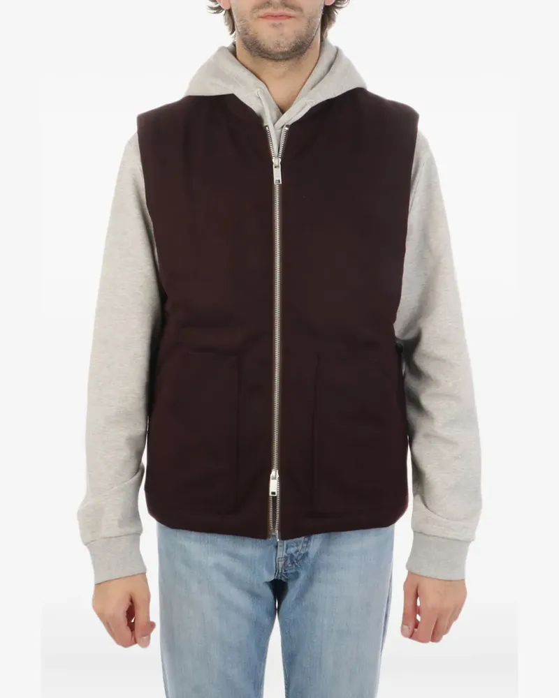 AUTRY zip pocket gilet - Rot Rot