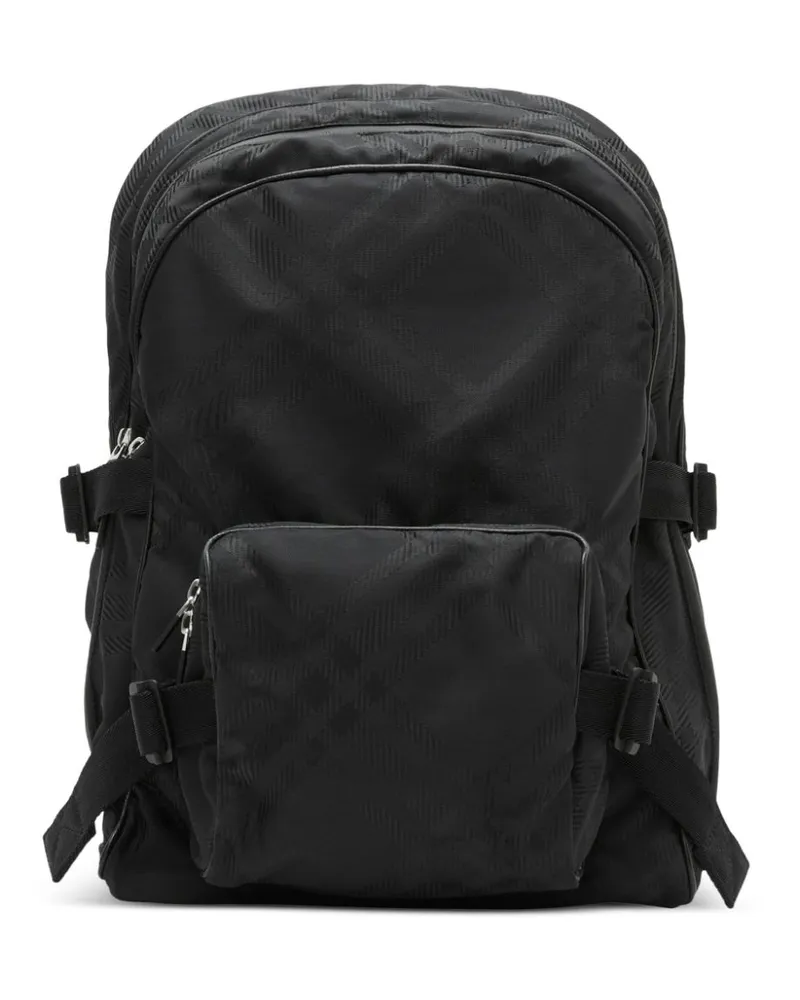 Burberry Karierter Jacquard-Rucksack - Schwarz Schwarz