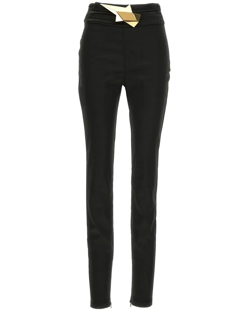 Area High Wasted Star Stud Leggings - Schwarz Schwarz