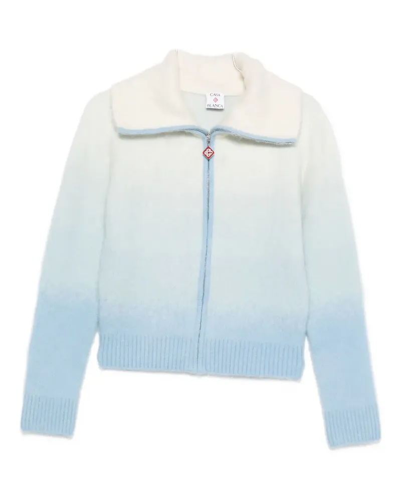 Casablanca Paris gradient zip-up cardigan - Blau Blau