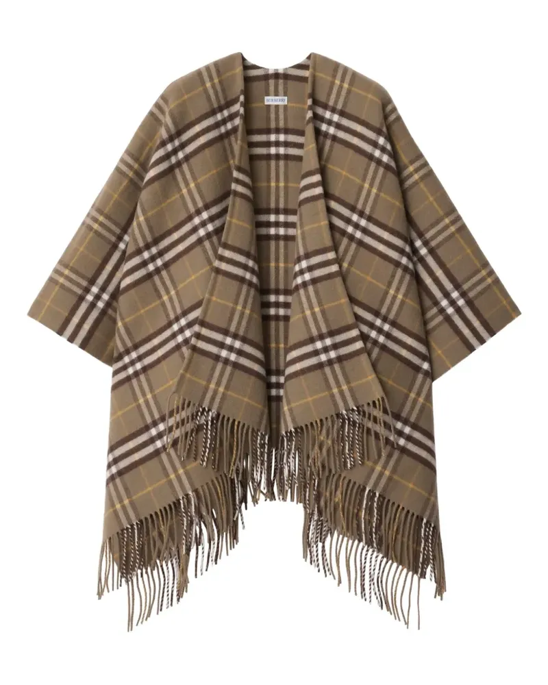 Burberry Kariertes Cape - Braun Braun